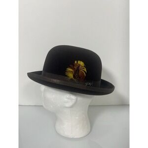 Bailey of Hollywood Brown Derby Bowler Hat Size M 100%‎ Wool Made USA